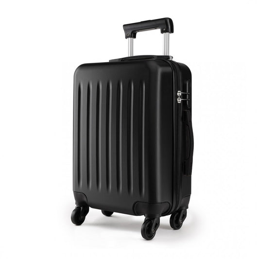 Kono 24 Inch Abs Hard Shell Luggage 4 Wheel Spinner Suitcase - Black