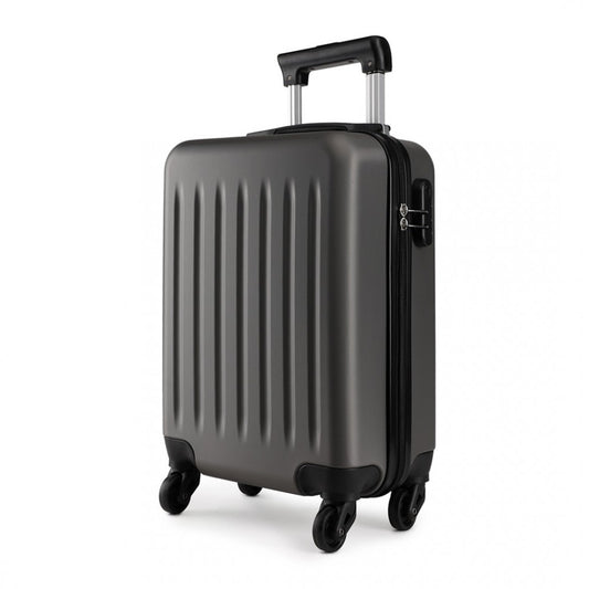 Kono 20 Inch Abs Hard Shell Luggage 4 Wheel Spinner Suitcase - Grey