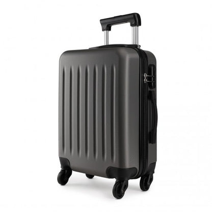 Kono 24 Inch Abs Hard Shell Luggage 4 Wheel Spinner Suitcase - Grey