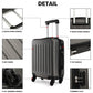 Kono 24 Inch Abs Hard Shell Luggage 4 Wheel Spinner Suitcase - Grey