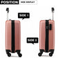 Kono 19 Inch Abs Hard Shell Carry On Luggage 4 Wheel Spinner Suitcase - Nude