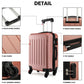 Kono 24 Inch Abs Hard Shell Luggage 4 Wheel Spinner Suitcase - Nude