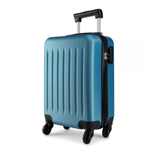 Kono 20 Inch Abs Hard Shell Luggage 4 Wheel Spinner Suitcase - Navy
