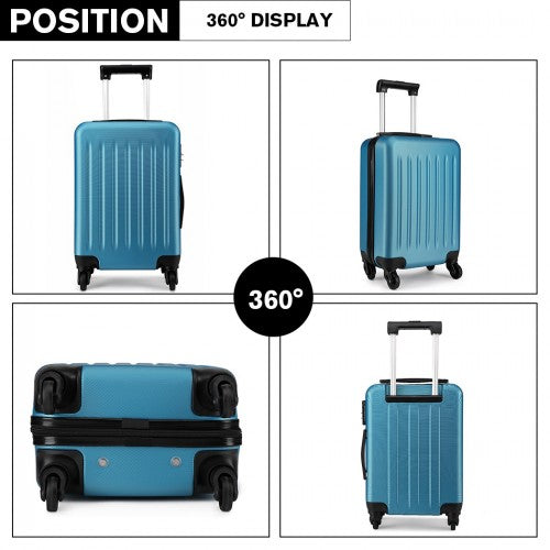 Kono 28 Inch Abs Hard Shell Luggage 4 Wheel Spinner Suitcase - Navy