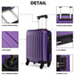Kono 28 Inch Abs Hard Shell Luggage 4 Wheel Spinner Suitcase - Purple