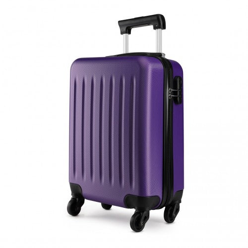 Kono 19 Inch Abs Hard Shell Carry On Luggage 4 Wheel Spinner Suitcase - Purple