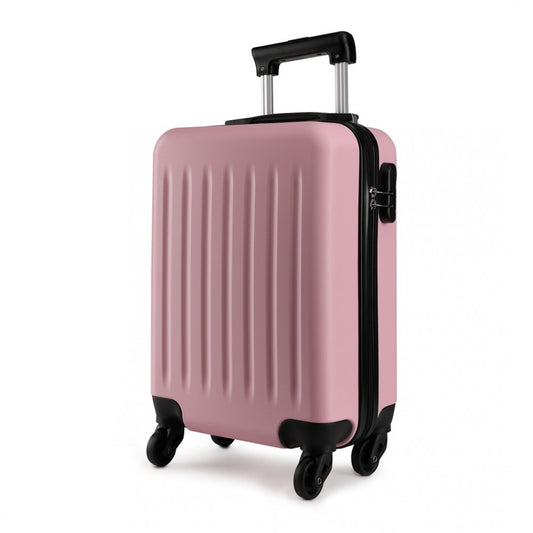 Kono 20 Inch Abs Hard Shell Luggage 4 Wheel Spinner Suitcase - Pink