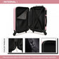 Kono 24 Inch Abs Hard Shell Luggage 4 Wheel Spinner Suitcase - Pink