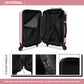 Kono 24 Inch Abs Hard Shell Luggage 4 Wheel Spinner Suitcase - Pink