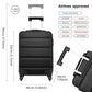 Kono 19 Inch Horizontal Design Abs Hard Shell Suitcase With TSA Lock - Black