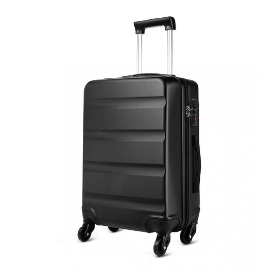 Kono 24 Inch Horizontal Design Abs Hard Shell Suitcase With TSA Lock - Black