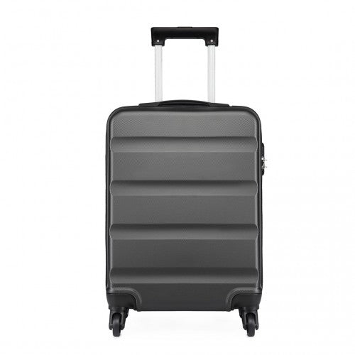 Kono 19 Inch Horizontal Design Abs Hard Shell Suitcase With TSA Lock - Grey