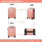 Kono 20 Inch Horizontal Design Abs Hard Shell Suitcase With Tsa Lock - Nude