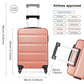 Kono 20 Inch Horizontal Design Abs Hard Shell Suitcase With Tsa Lock - Nude