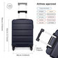 Kono 19 Inch Horizontal Design Abs Hard Shell Suitcase With TSA Lock - Navy