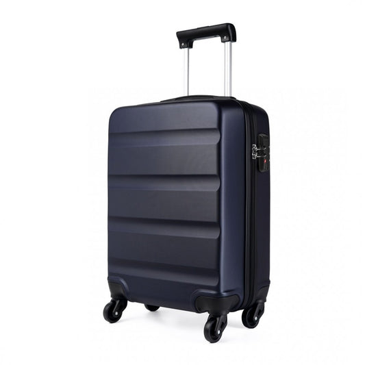 Kono 19 Inch Horizontal Design Abs Hard Shell Suitcase With TSA Lock - Navy