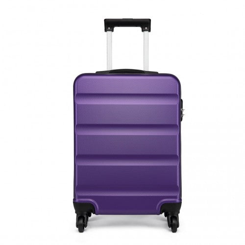 Kono 19 Inch Horizontal Design Abs Hard Shell Suitcase With TSA Lock - Purple