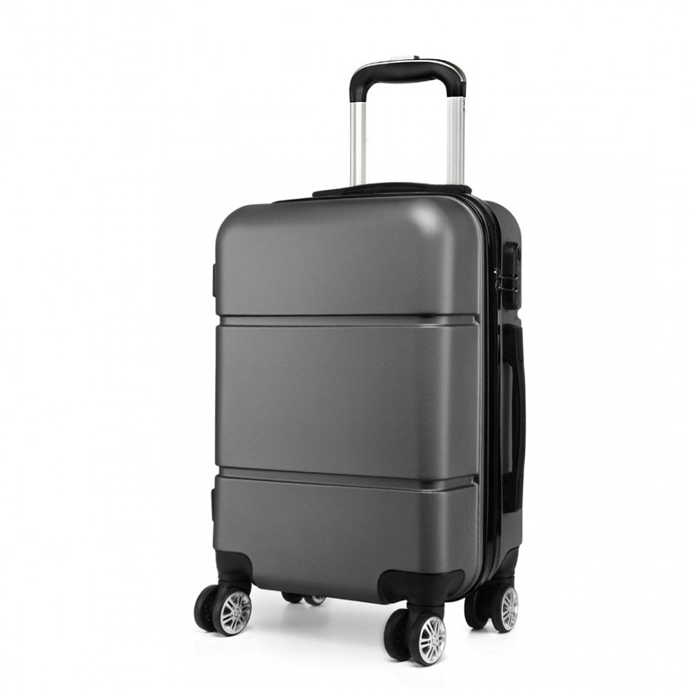 Kono Hard Shell Abs Carry On Suitcase 20 Inch - Grey