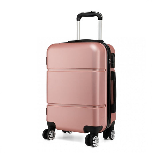 Kono Hard Shell Abs Carry On Suitcase 20 Inch - Nude Pink