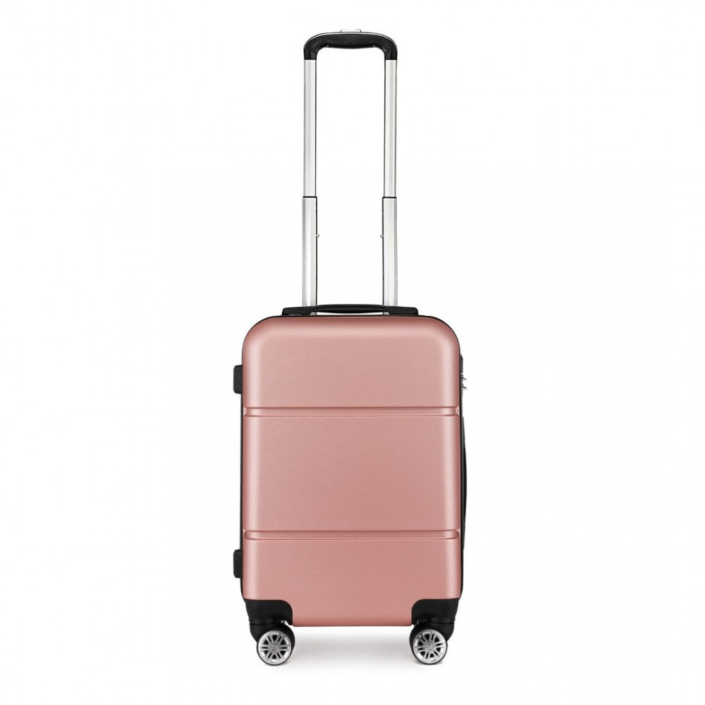 Kono Hard Shell Abs Carry On Suitcase 20 Inch - Nude Pink