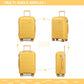 Kono 28 Inch Hard Shell PP Suitcase - Yellow
