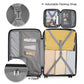 Kono Multi Texture Hard Shell PP Suitcase With TSA Lock and Vanity Case 4 Pieces Set - Classic Collection - Black