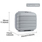Kono 14 Inch Multi Texture Hard Shell PP Vanity Case - Grey