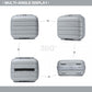 Kono Multi Texture Hard Shell PP Suitcase With TSA Lock and Vanity Case 4 Pieces Set - Classic Collection - Grey