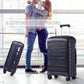 Kono Multi Texture Hard Shell PP Suitcase With TSA Lock and Vanity Case 4 Pieces Set - Classic Collection - Navy