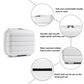 Kono Multi Texture Hard Shell PP Suitcase With TSA Lock and Vanity Case 4 Pieces Set - Classic Collection - White