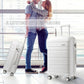 Kono Multi Texture Hard Shell PP Suitcase With TSA Lock and Vanity Case 4 Pieces Set - Classic Collection - White