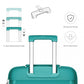 Kono Bright Hard Shell PP Suitcase With TSA Lock And Vanity Case 4 Pieces Set - Classic Collection - Blue