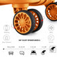 Kono Bright Hard Shell PP Suitcase With TSA Lock And Vanity Case 4 Pieces Set - Classic Collection - Orange