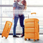 Kono Bright Hard Shell PP Suitcase With TSA Lock And Vanity Case 4 Pieces Set - Classic Collection - Orange