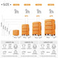 Kono Bright Hard Shell PP Suitcase With TSA Lock And Vanity Case 4 Pieces Set - Classic Collection - Orange