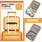 Kono Bright Hard Shell PP Suitcase With TSA Lock And Vanity Case 4 Pieces Set - Classic Collection - Orange