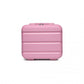 Kono 14 Inch Bright Hard Shell PP Vanity Case - Pink