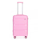 Kono 20 Inch Bright Hard Shell PP Suitcase - Classic Collection - Pink