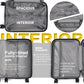 Kono Cabin Size Classic Collection PP Luggage With Charging Interface - Black