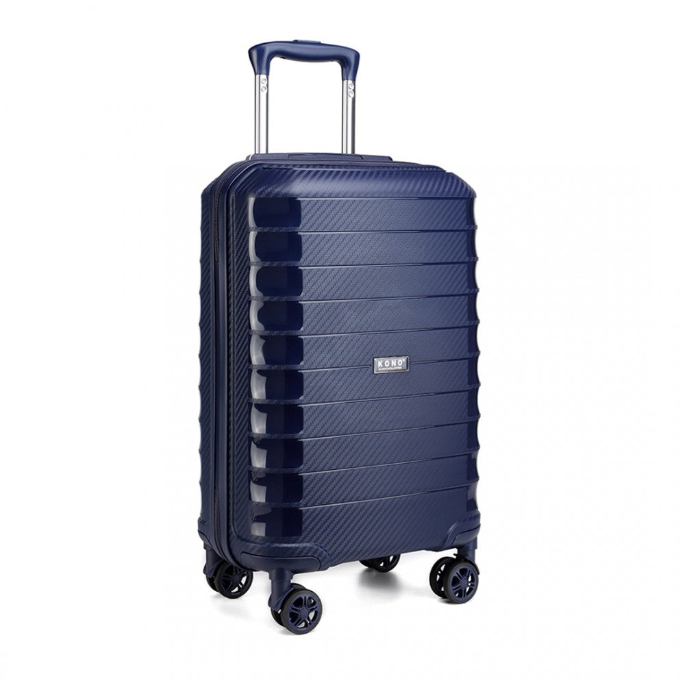 Kono Cabin Size Classic Collection PP Luggage With Charging Interface - Navy Blue