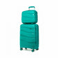 Kono 14/20 Inch Lightweight PP Hard Shell 2 Piece Suitcase Set With TSA Lock And Vanity Case - Blue