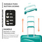 Kono 14/20 Inch Lightweight PP Hard Shell 2 Piece Suitcase Set With TSA Lock And Vanity Case - Blue