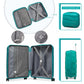 Kono 14/20 Inch Lightweight PP Hard Shell 2 Piece Suitcase Set With TSA Lock And Vanity Case - Blue