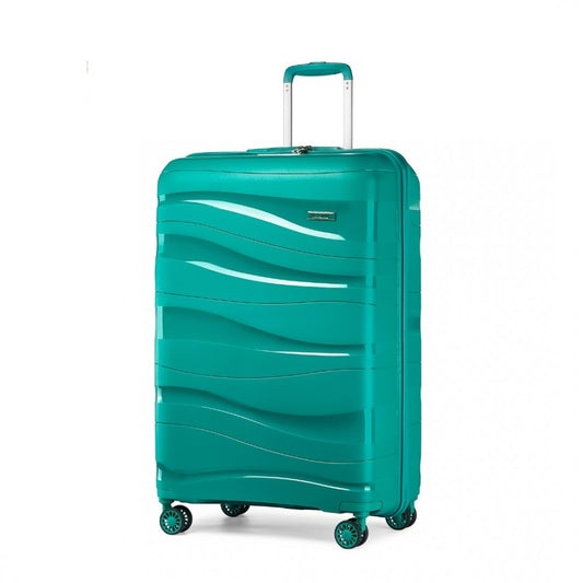 Kono 20 Inch Lightweight PP Hard Shell Suitcase With TSA Lock - Blue