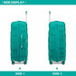 Kono 24 Inch Lightweight Polypropylene Hard Shell Suitcase With TSA Lock - Blue