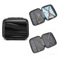 Kono Lightweight PP Hard Shell 4 Piece Suitcase Set With TSA Lock And Vanity Case - Black