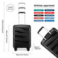 Kono 20 Inch Lightweight PP Hard Shell Suitcase With TSA Lock - Black