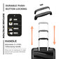 Kono 28 Inch Lightweight Polypropylene Hard Shell Suitcase With TSA Lock - Black