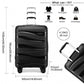 Kono 28 Inch Lightweight Polypropylene Hard Shell Suitcase With TSA Lock - Black