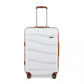 Kono 28 Inch Lightweight Polypropylene Hard Shell Suitcase With TSA Lock - Cream